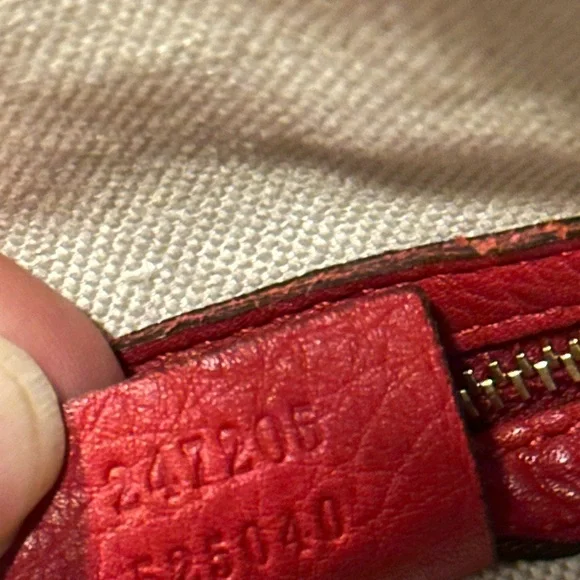 Gucci Boston bag brown monogram with red leather - Picture 15 of 16